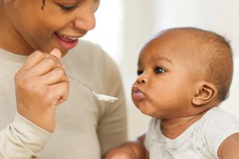 Weaning Your Baby Picture of Mom Feeding Infant